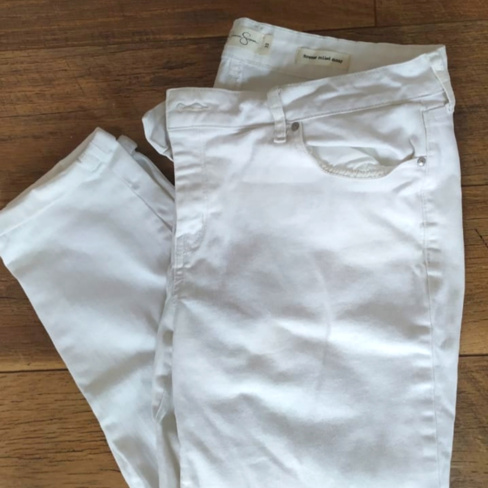 Women's White Capri Jeans Size 12